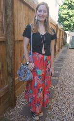 Knotted Tees Over Maxi Dresses With Chloe Paraty Bag : Weekday Wear Link Up
