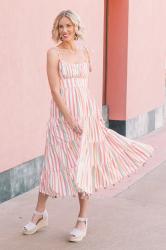 Rainbow Stripe Dress