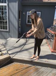 Deck lounge area makeover