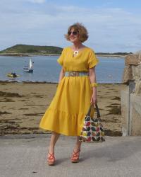 My yellow linen frock