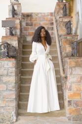 Ivory Maxi Shirt Dress