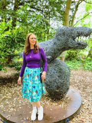 Purple Jumper And Under The Sea Skirt #LinkUp