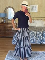 WIW - How To Style A Tiered Maxi Skirt