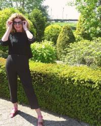 Black High-Waisted Trousers & Fancy Friday linkup