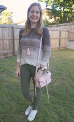 Ombre Knits With Olive And Blush Rebecca Minkoff Darren Bag