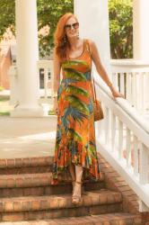 Turning Heads Linkup- Take the Fabiana Tropical Dress from Soft Surroundings on Your Next Vacation