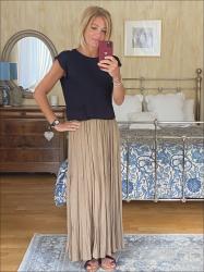 High Street Summer Dresses + WIW - How To Style a Camel Maxi Skirt