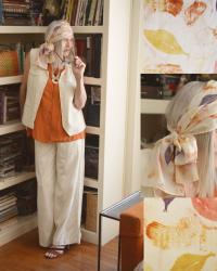 Orange & Neutrals for Patty Carroll’s Booky