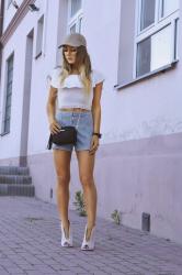 Baby blue shorts