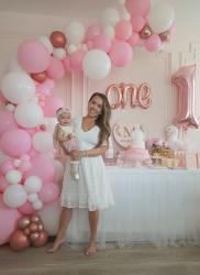 Meadow Ivy Turns One: Swan Theme Smash Cake Birthday Party