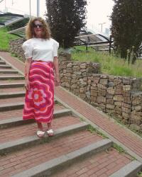 Pink Linen Skirt & Fancy Friday linkup