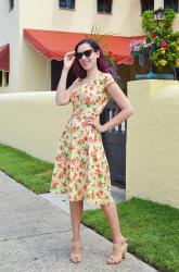 just peachy! (+ gertie swirl dress review)