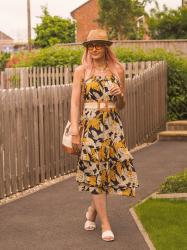 Styling a Strappy, Tiered Summer Dress With All The Accessories