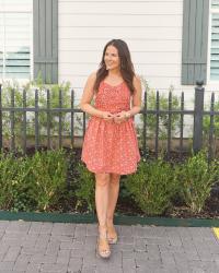 Red Apron Mini Dress