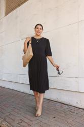 #NSALE: Black Midi Dress