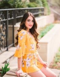 Yellow Floral Romper