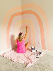 HOW TO CREATE A RAINBOW WALL