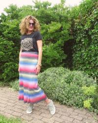 Skirt with Metallic Thread & Fancy Friday linkup