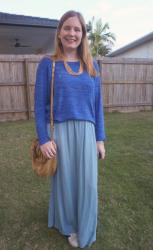 Colourful Maxi Skirt and Knit Outfits With Chloe Ethel Bag: Weekday Wear Link Up
