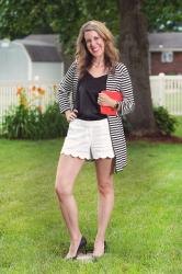 Thursday Fashion Files Link Up #316 – Dressing Up Scalloped Summer Shorts