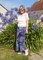 Floral Converse boots and purple agapanthus