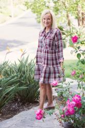 Fall Style in a Plaid Tiered Shirtdress