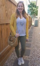 Striped Tees, Skinny Jeans and Colourful Cardis