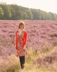 Outfit | Gele bloemenjurk op de Hilversumse hei