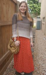 Knits and Printed Maxi Skirts | Weekday Wear Link Up