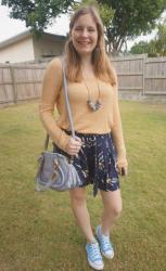 Colourful Knits and Printed Shorts With Chloe Paraty Bag