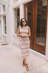 Striped Midi Dress Styled Two Ways For The End Of Summer