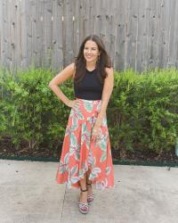 Wrap Midi Skirt