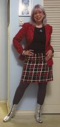 Fancy Friday: Red Leopard, Woven Plaid and Space Boots, Plus Crafternoon 