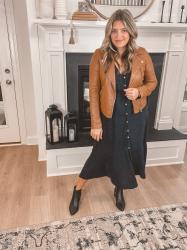 Five Brown Leather Jacket Outfits