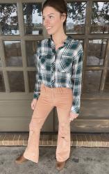 Cropped Flannel Top Outfits