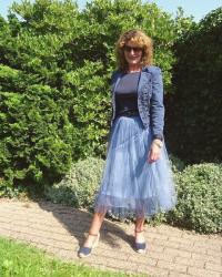 Denim Tulle Skirt &amp; Fancy Friday linkup