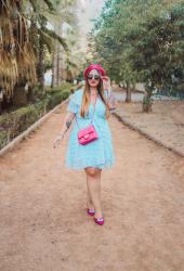 Baby blue dress; with Plushe.