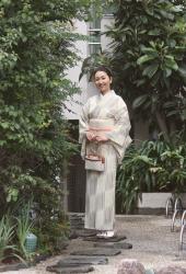 Summer Kimono, Tokamachi Akashi Chijimi Like Cicada's Wings