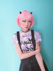 Cosplay Seikatsu Young pink short wig Review + depression story