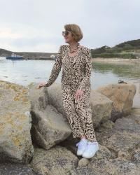 Animal print jumpsuit