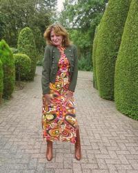 Psychedelic Print Dress &amp; Fancy Friday linkup