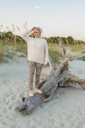 cable knit sweater weather and animal print