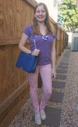 Bright Tees, Printed Jeans, Rebecca Minkoff Jumbo Love Bag