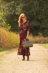Turning Heads Linkup-  Ways to Style a Floral Midi Dress for Fall