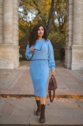 Blue Knitted Coordinate