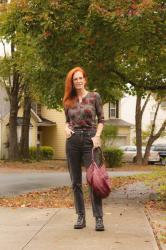 Styling A Cardigan as a Shirt and Jambu Rainey Hiker Boot