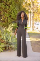 Structured Epaulette Waist Jumpsuit