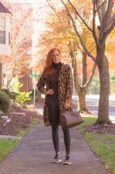 Jess in a Sporty Style! Styling Spanx Faux Leather Leggings