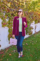 Jewel Toned Velvet Blazer