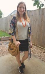 Distressed Denim Skirts, Kimonos and Chloe Ethel Bag | Weekday Wear Link Up